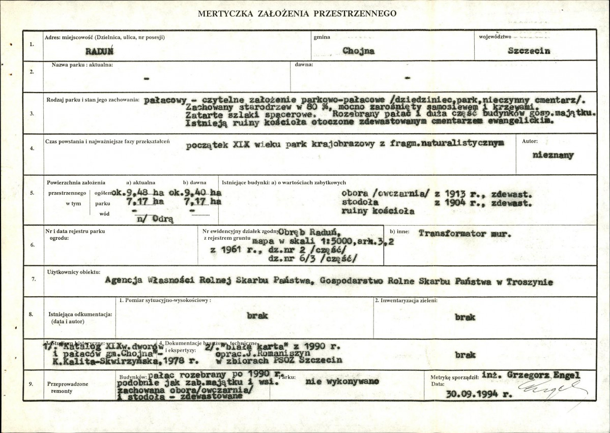 Ewidencja parkowa, skan nr 5