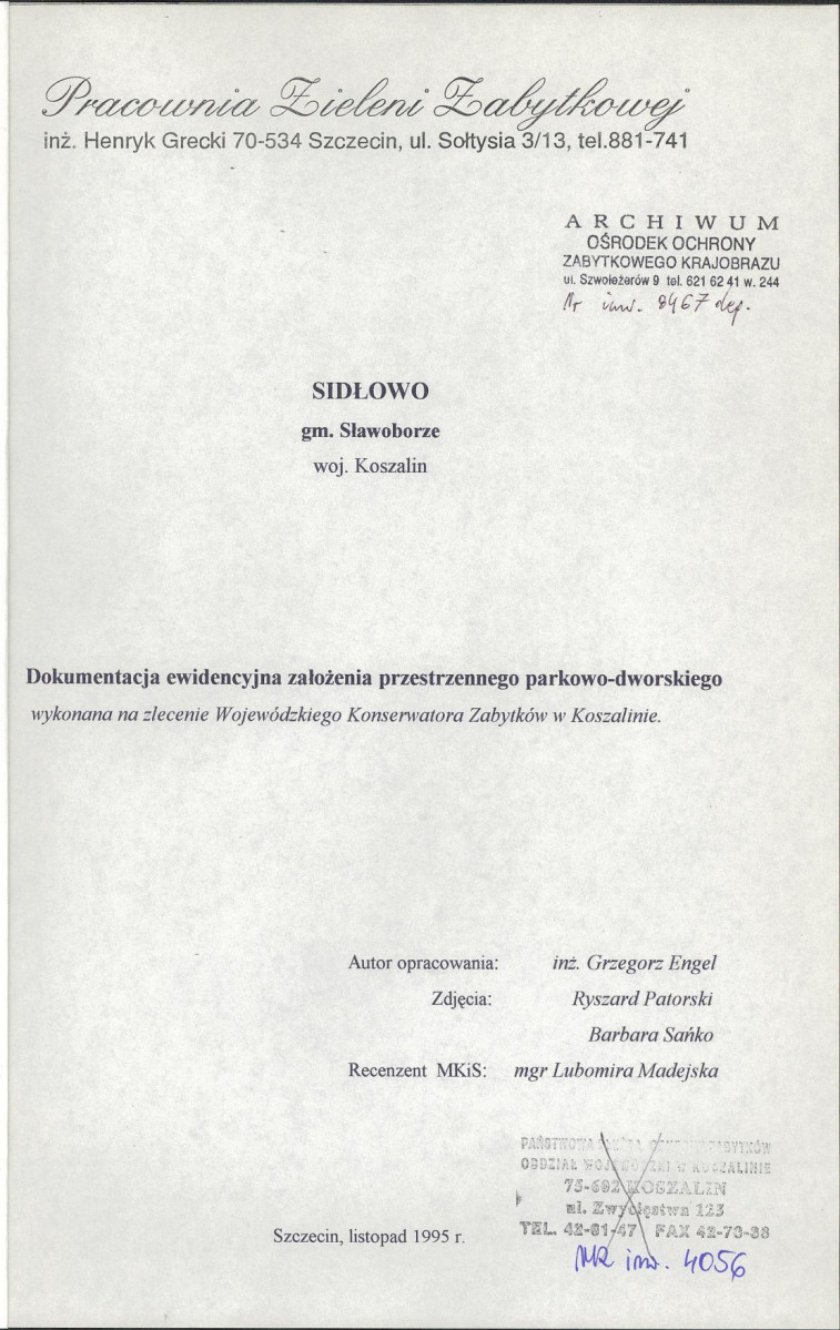EP - Ewidencja parkowa, skan nr 3
