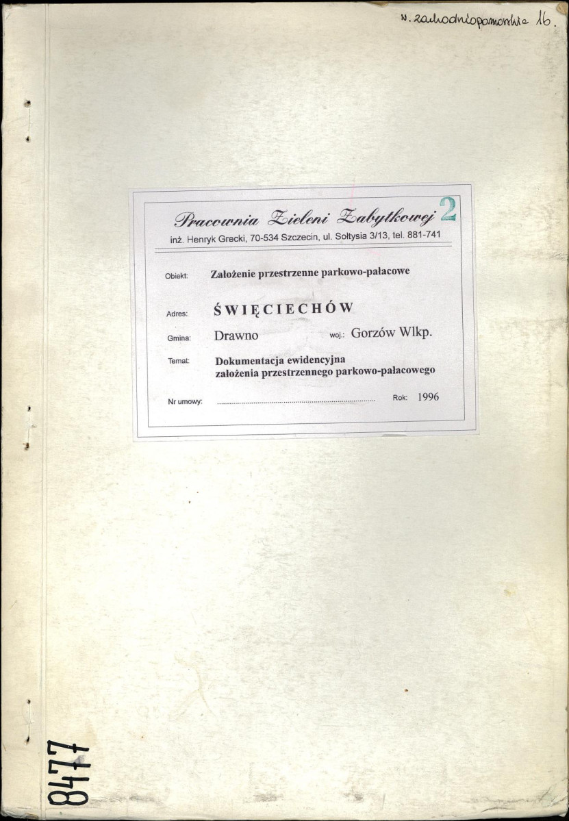 EP - Ewidencja parkowa, skan nr 1
