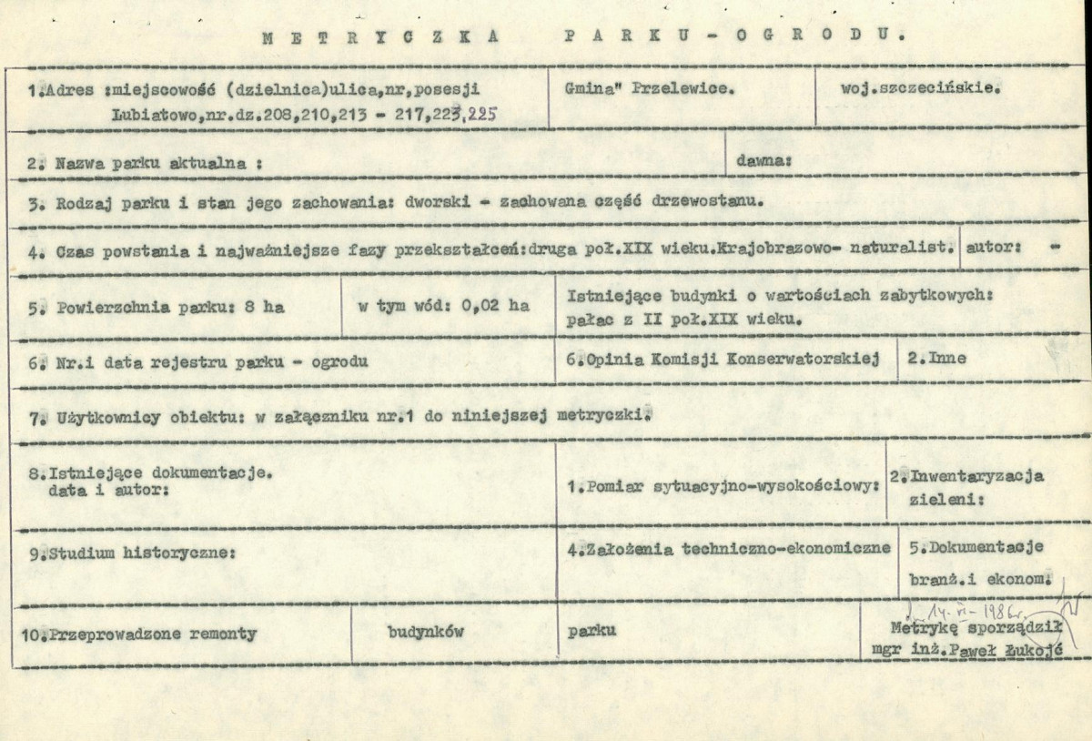 EP - Ewidencja parkowa, skan nr 6
