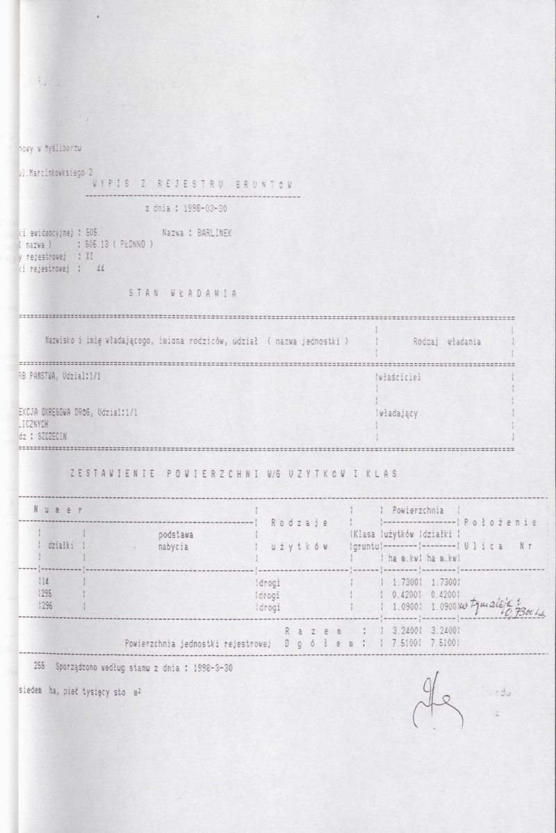 Ewidencja parkowa, skan nr 32