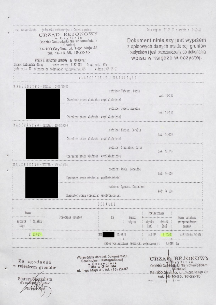 EP - Ewidencja parkowa, skan nr 28