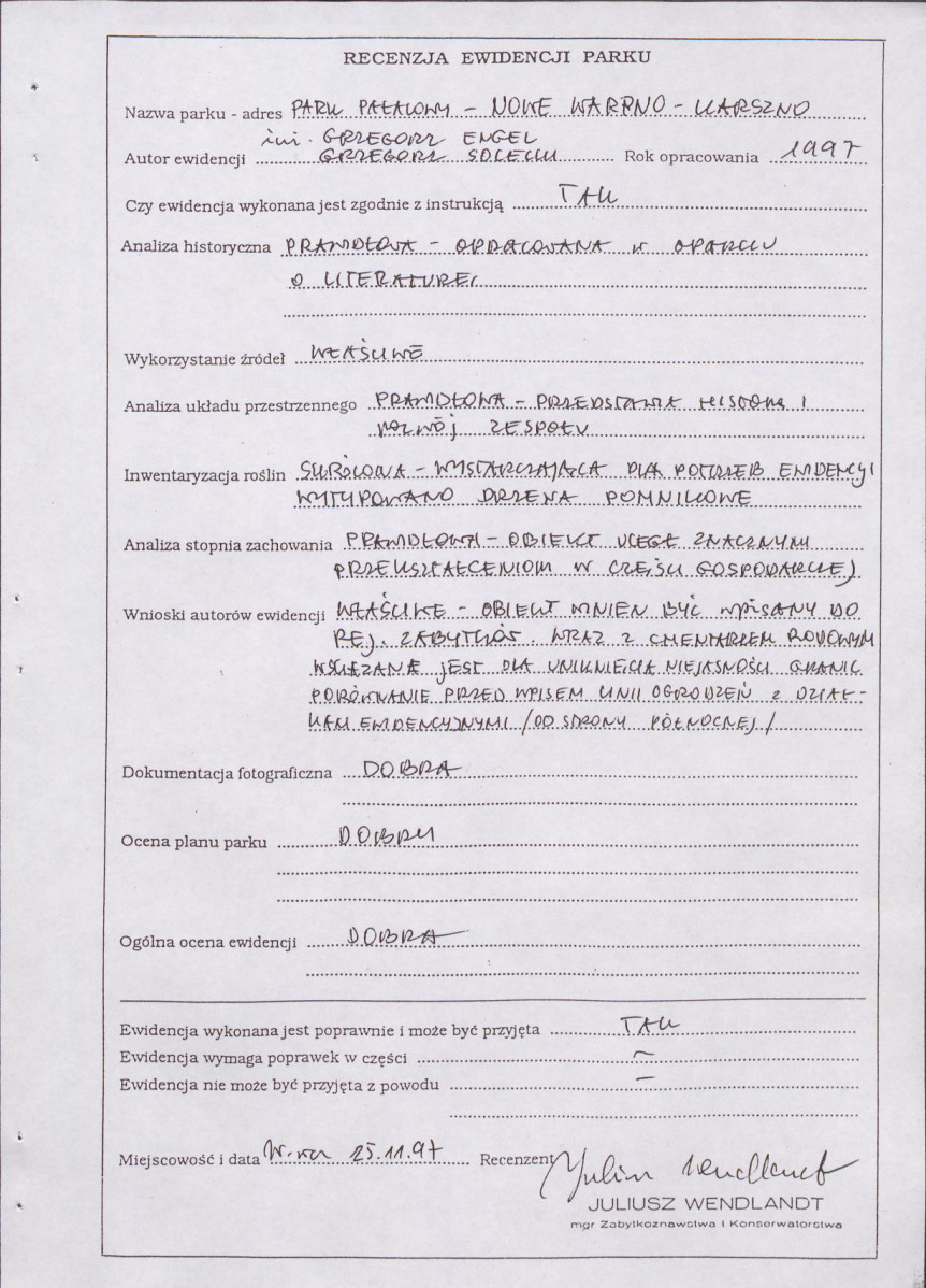 EP - Ewidencja parkowa, skan nr 66