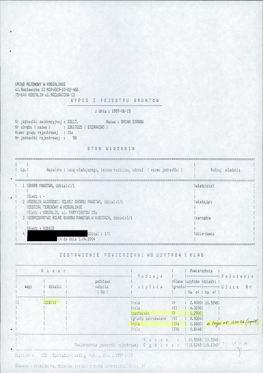 EP - Ewidencja parkowa, skan nr 25
