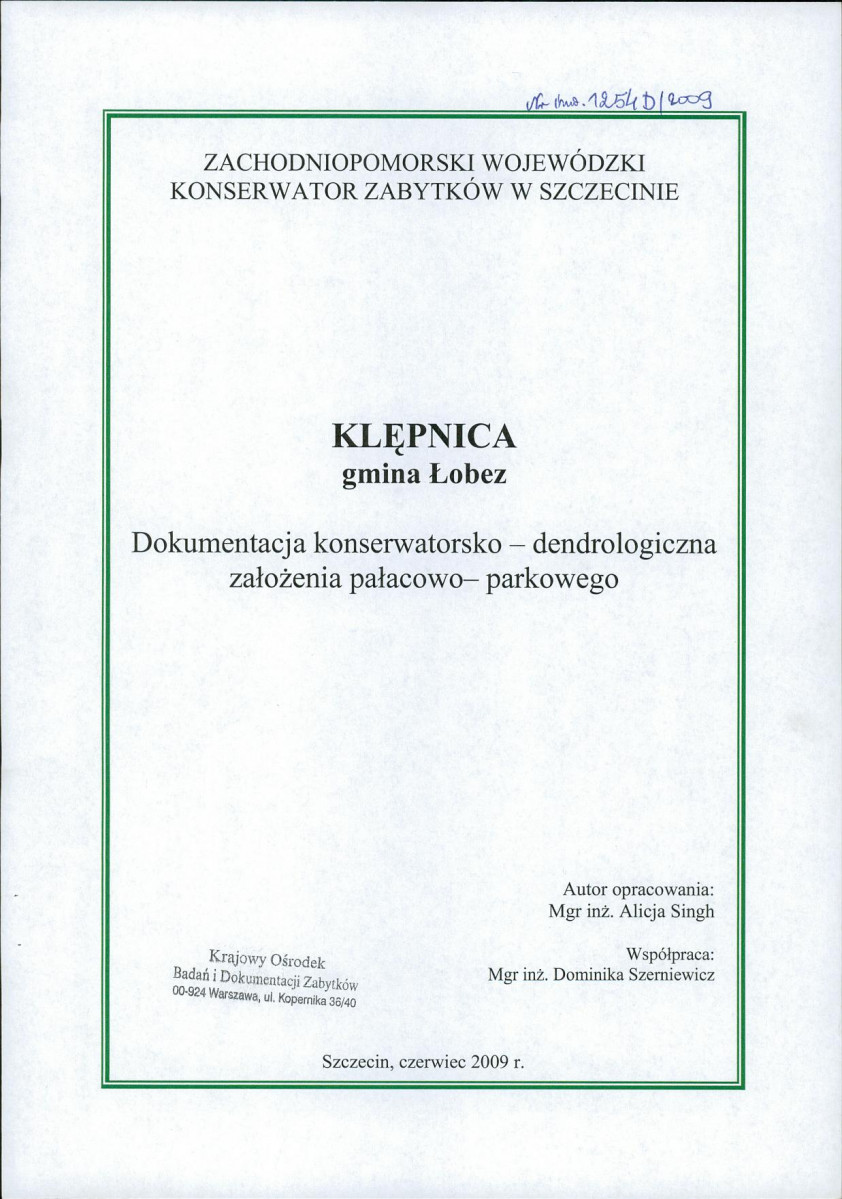 EP - Ewidencja parkowa, skan nr 2