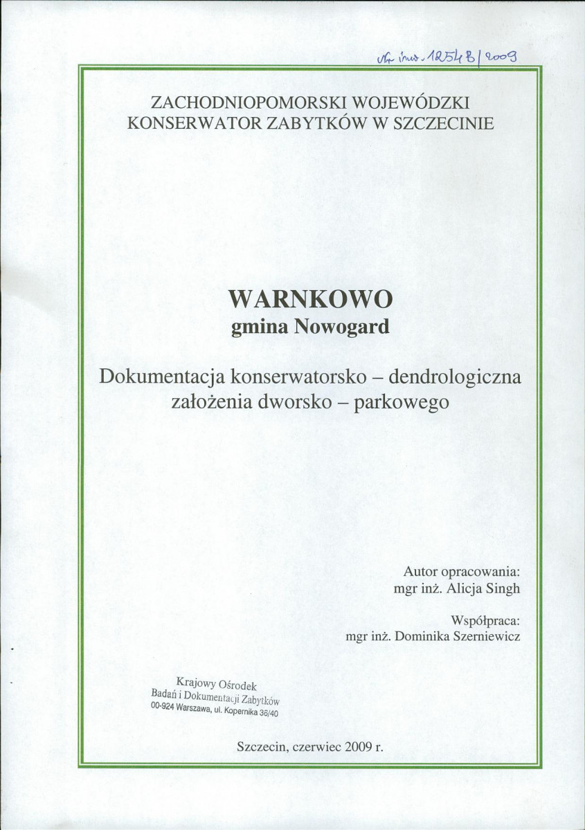 EP - Ewidencja parkowa, skan nr 2