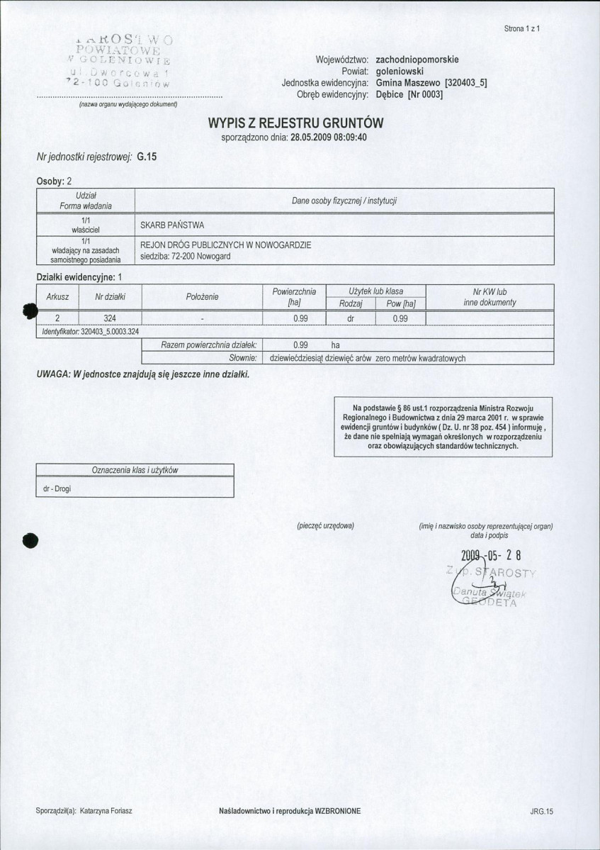 EP - Ewidencja parkowa, skan nr 18