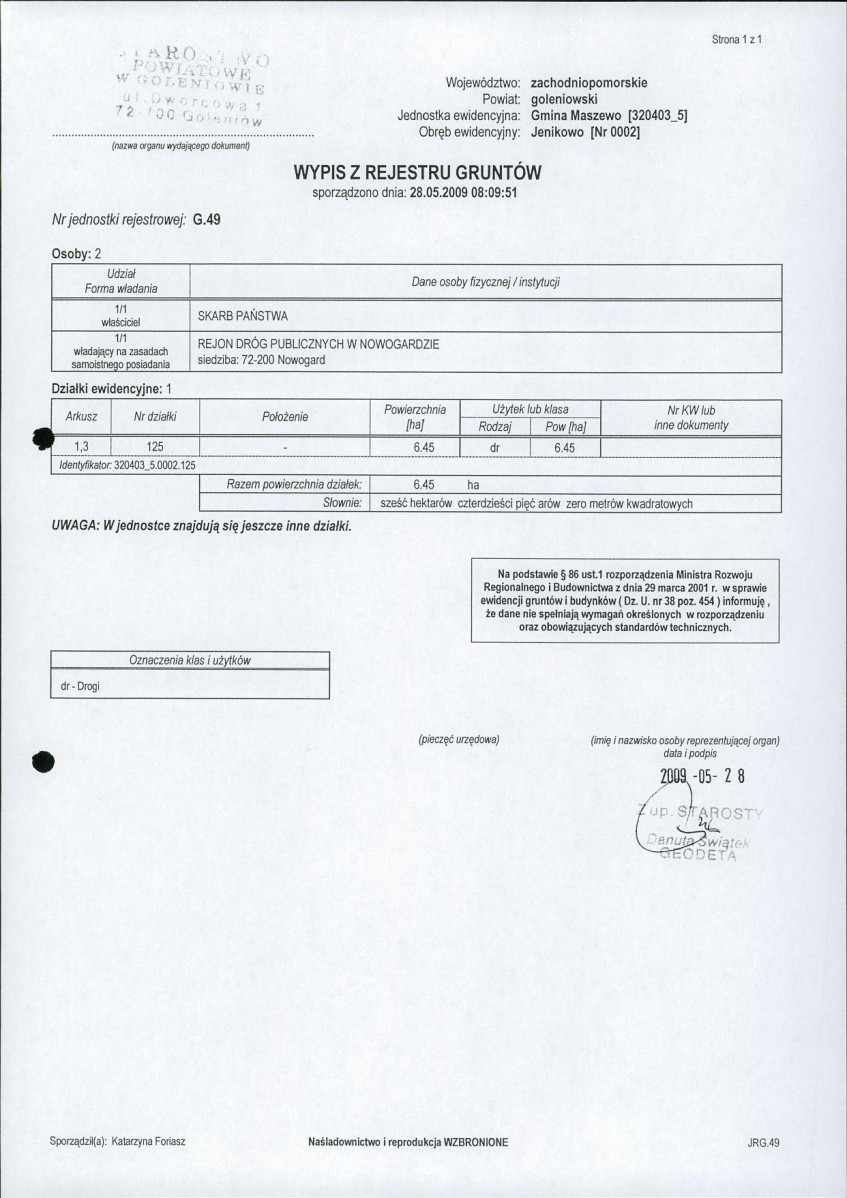 EP - Ewidencja parkowa, skan nr 19
