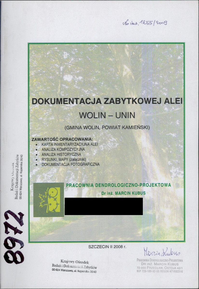 EP - Ewidencja parkowa, skan nr 1