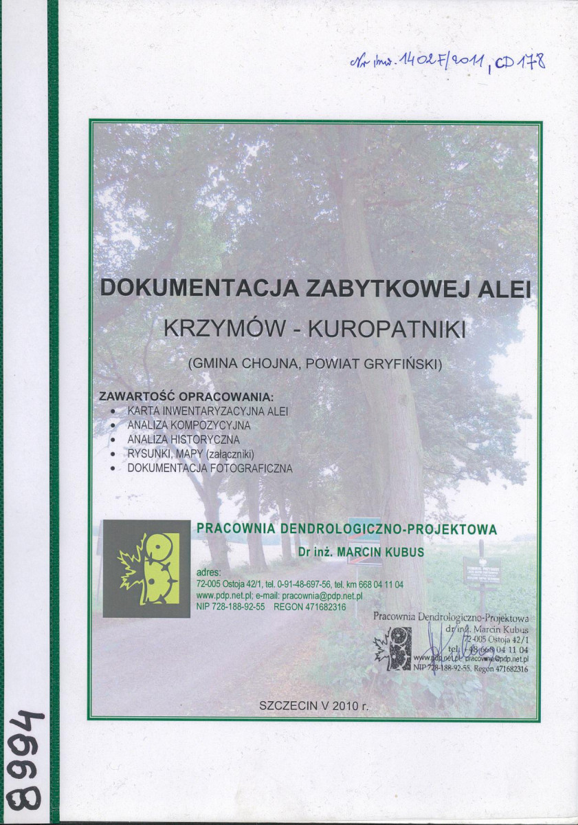 EP - Ewidencja parkowa, skan nr 1