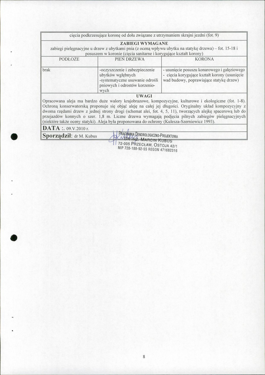 EP - Ewidencja parkowa, skan nr 9