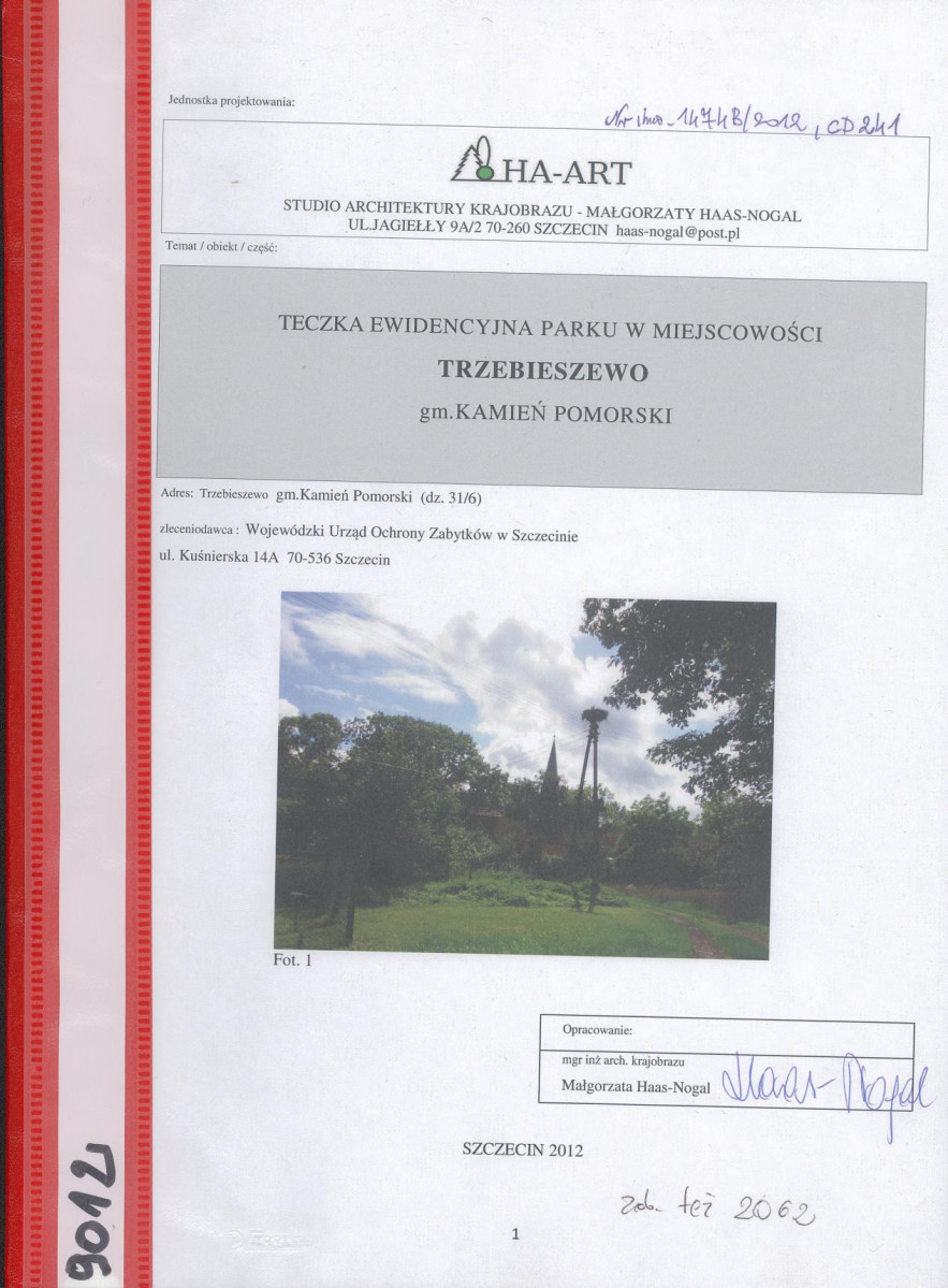EP - Ewidencja parkowa, skan nr 1