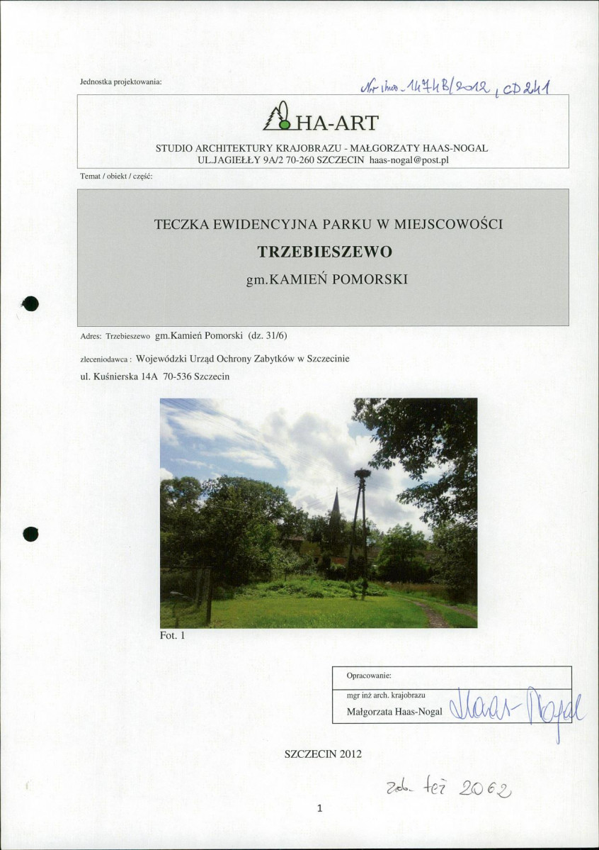 EP - Ewidencja parkowa, skan nr 2