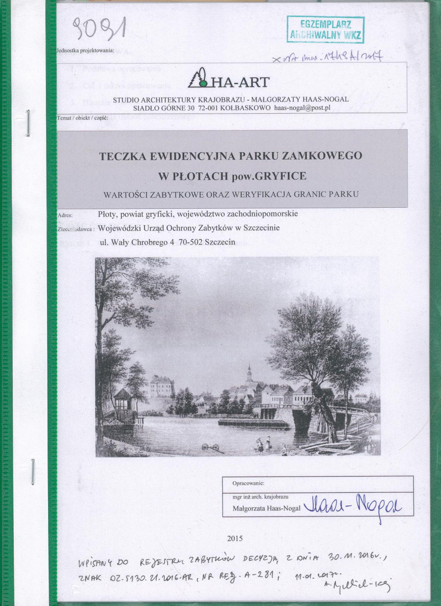 Ewidencja parkowa, skan nr 1