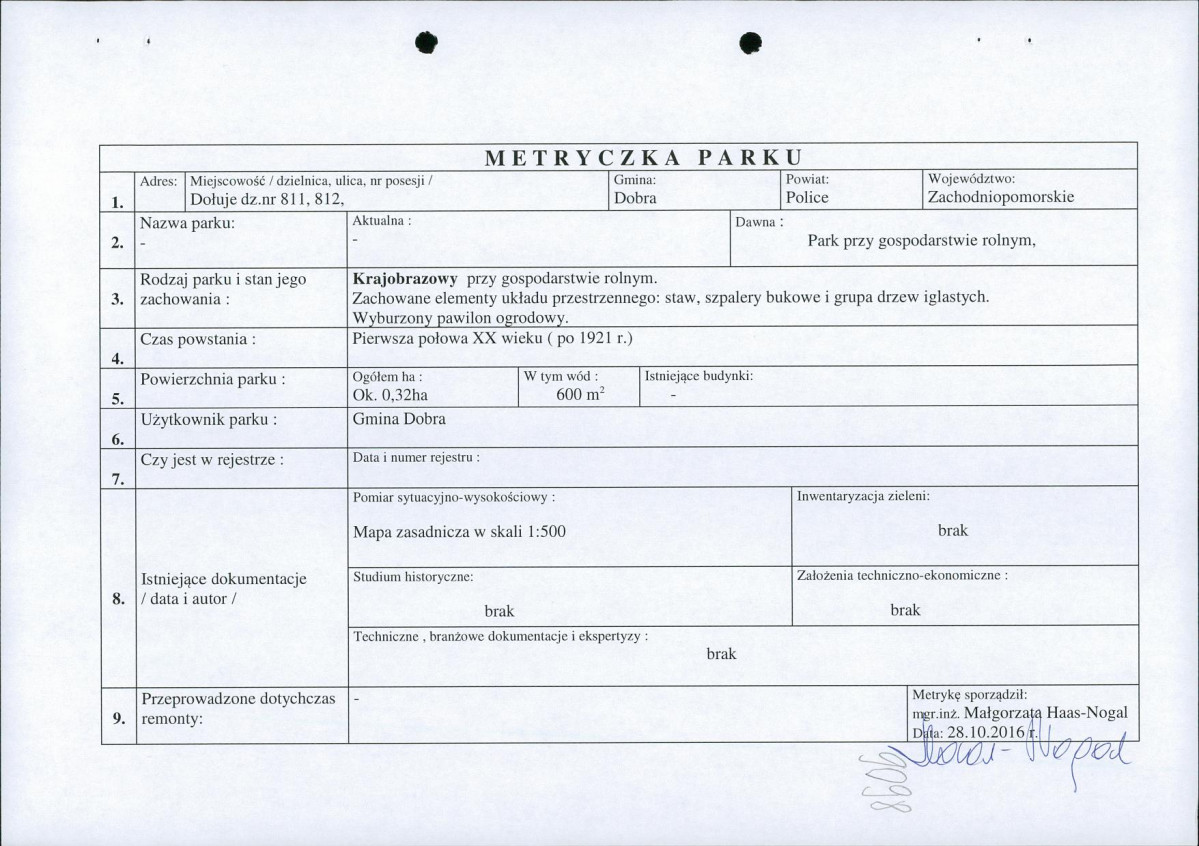 Ewidencja parkowa, skan nr 2