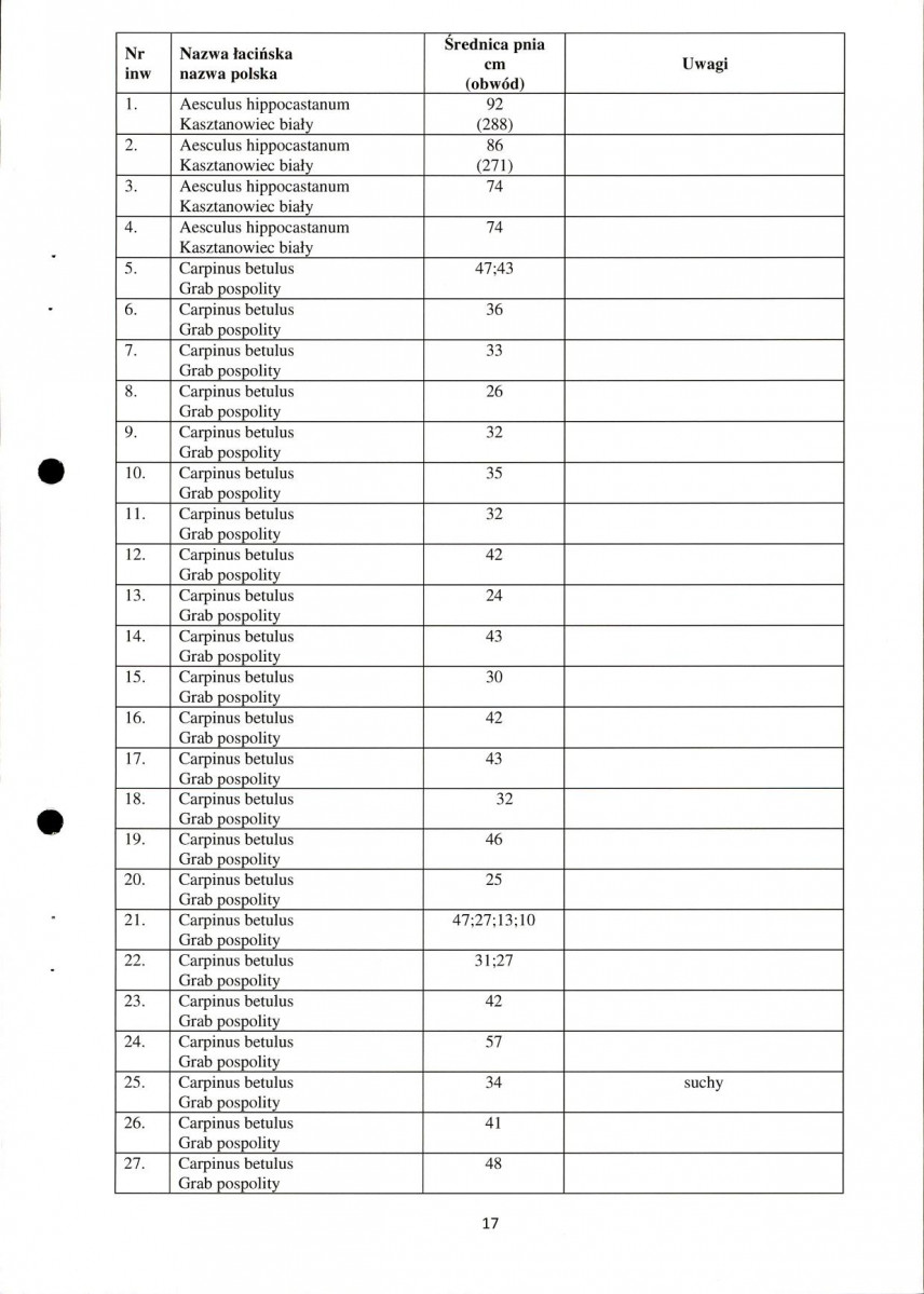 Ewidencja parkowa, skan nr 17