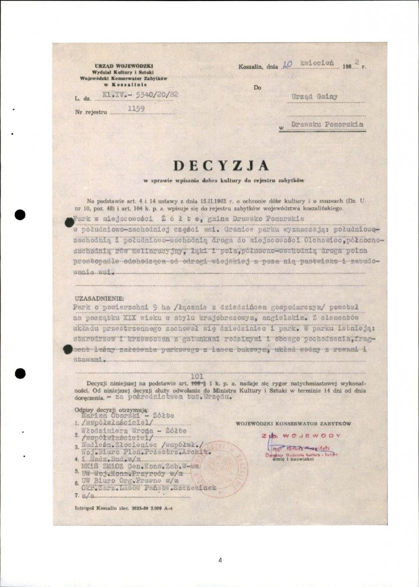 Ewidencja parkowa, skan nr 4