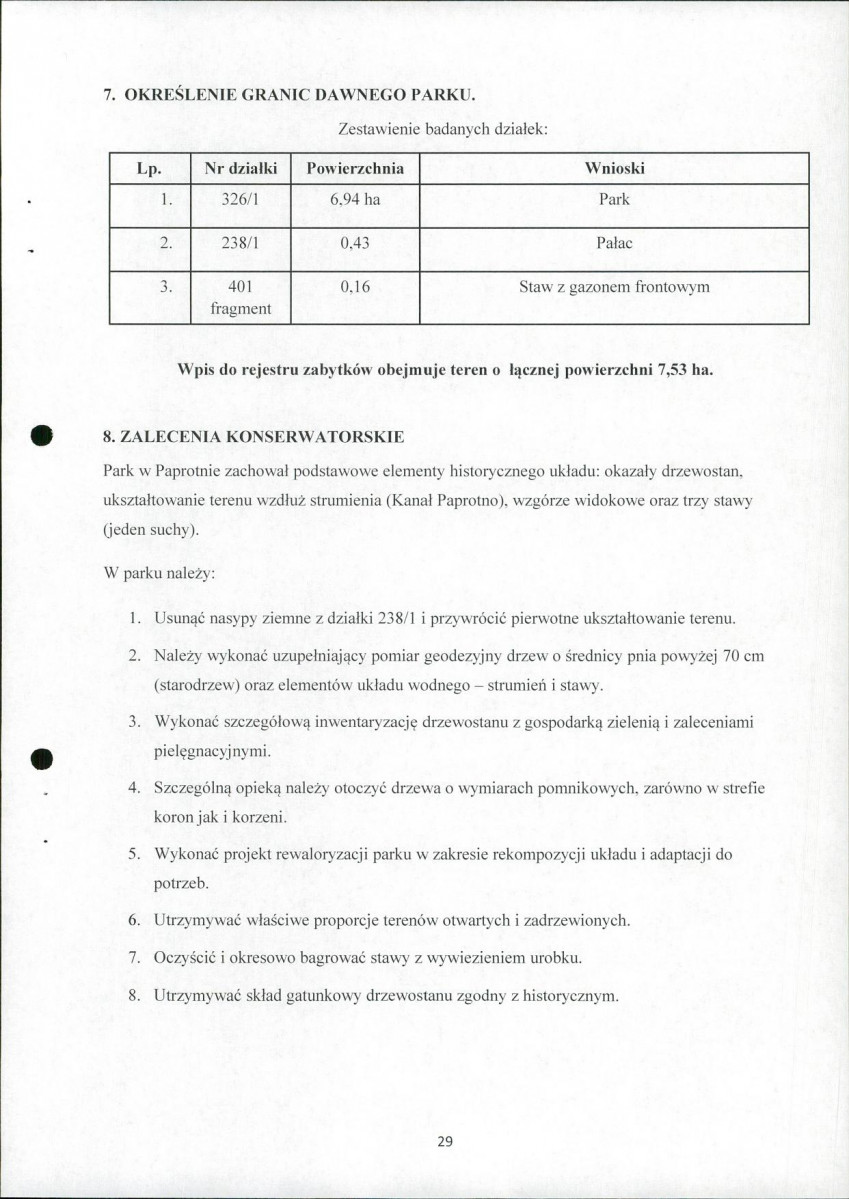 Ewidencja parkowa, skan nr 29