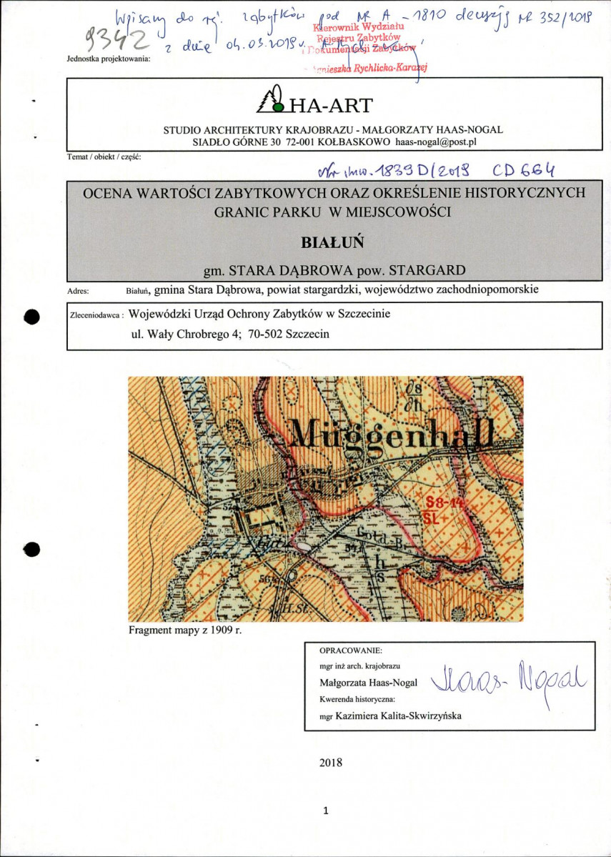 EP - Ewidencja parkowa, skan nr 1