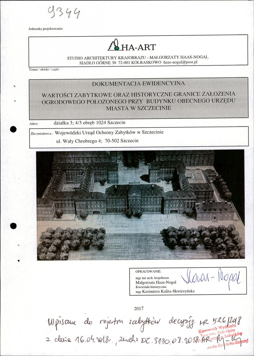 EP - Ewidencja parkowa, skan nr 1