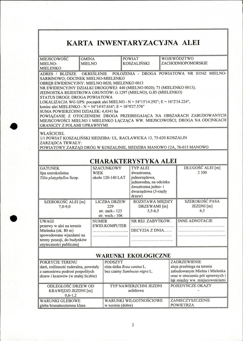 EP - Ewidencja parkowa, skan nr 2