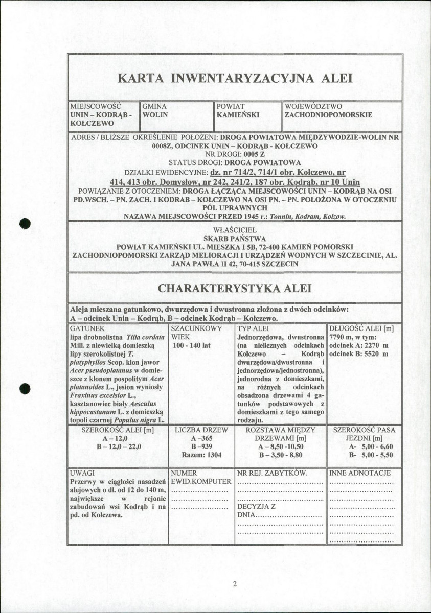 EP - Ewidencja parkowa, skan nr 2