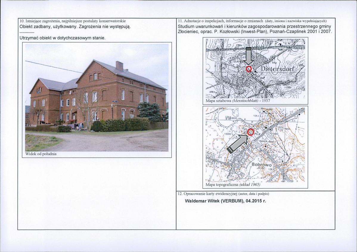 Karta obiektu niewpisanego do rejestru, skan nr 2