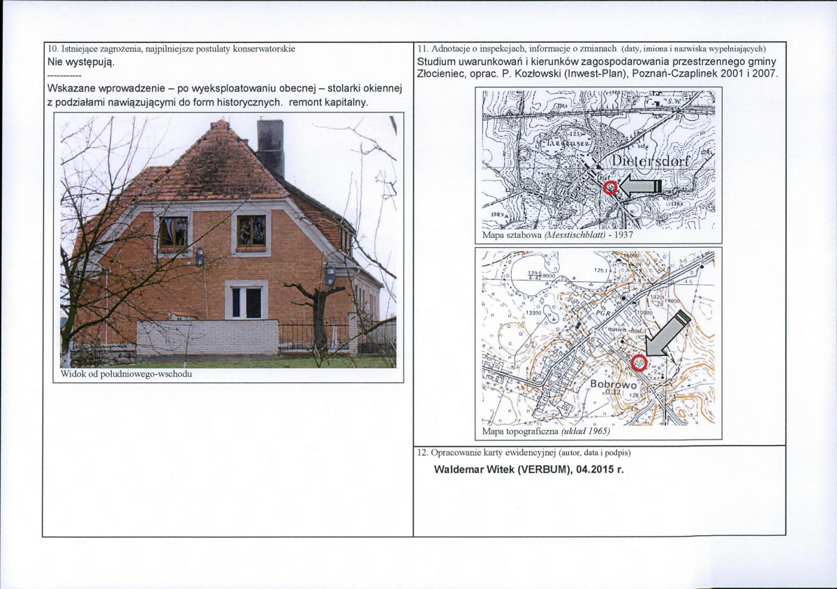 Karta obiektu niewpisanego do rejestru, skan nr 2
