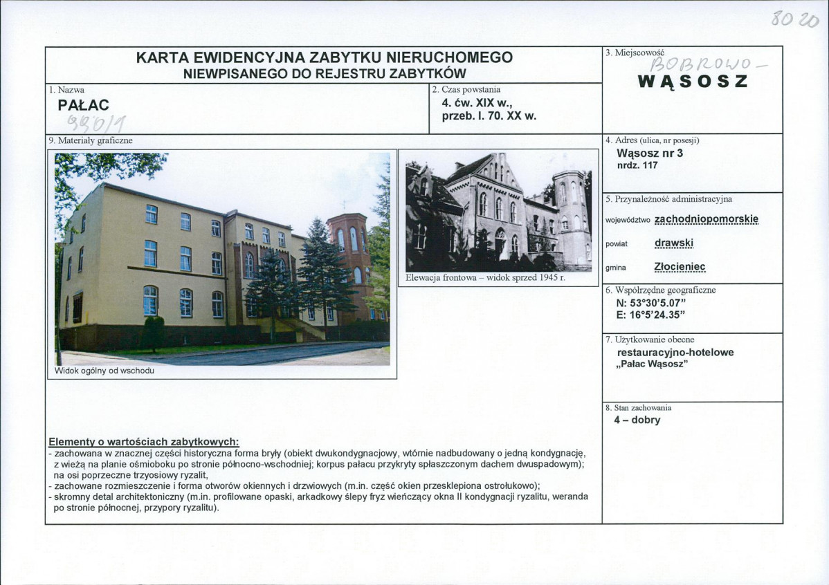 KEZN - Karta obiektu niewpisanego do rejestru, skan nr 1