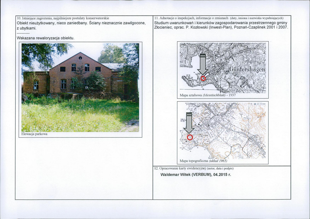 Karta obiektu niewpisanego do rejestru, skan nr 2