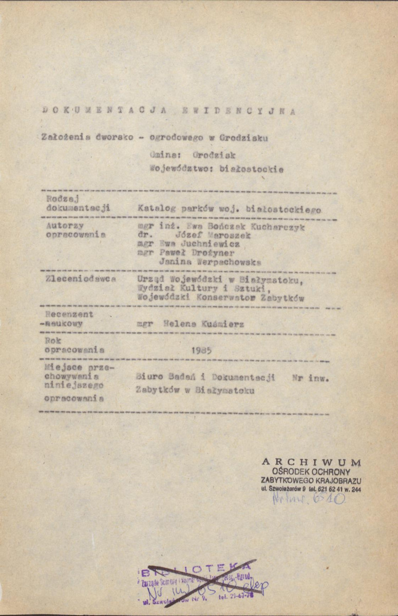 Ewidencja parkowa, skan nr 6