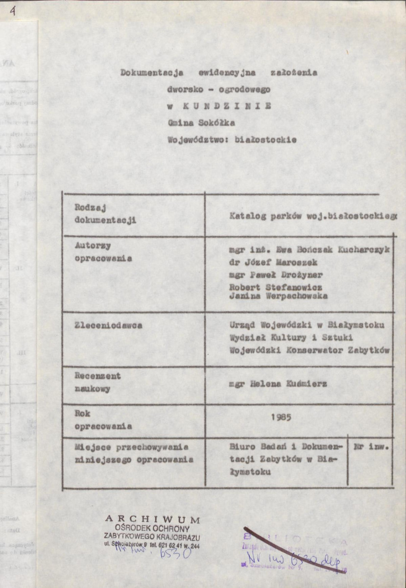 EP - Ewidencja parkowa, skan nr 6