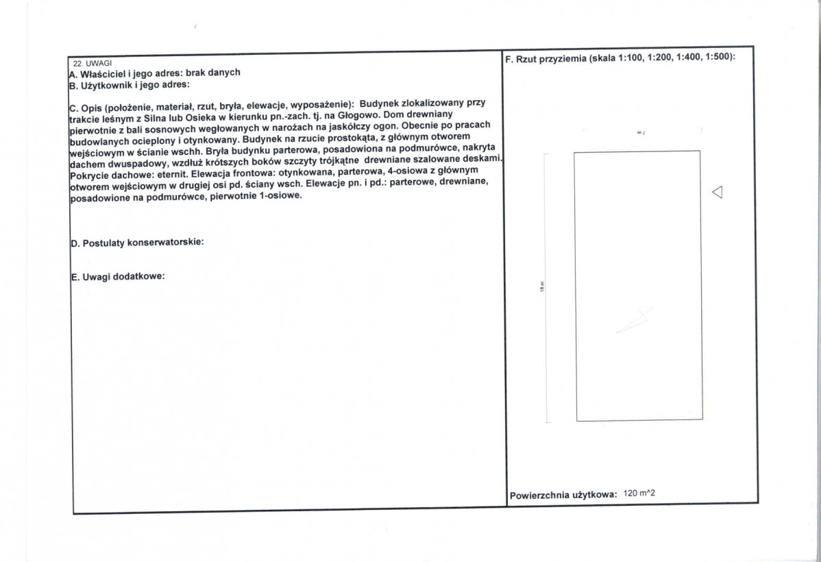 KEZN - Karta obiektu niewpisanego do rejestru, skan nr 2