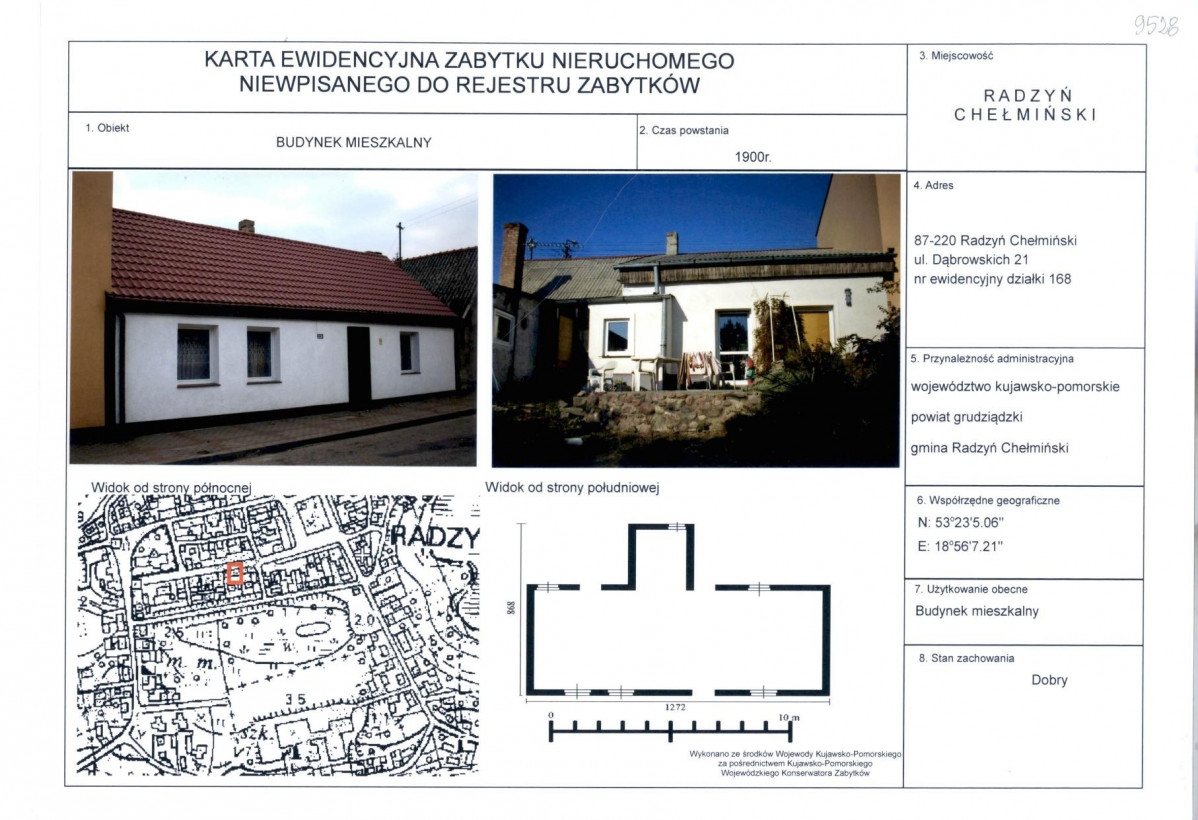KEZN - Karta obiektu niewpisanego do rejestru, skan nr 1