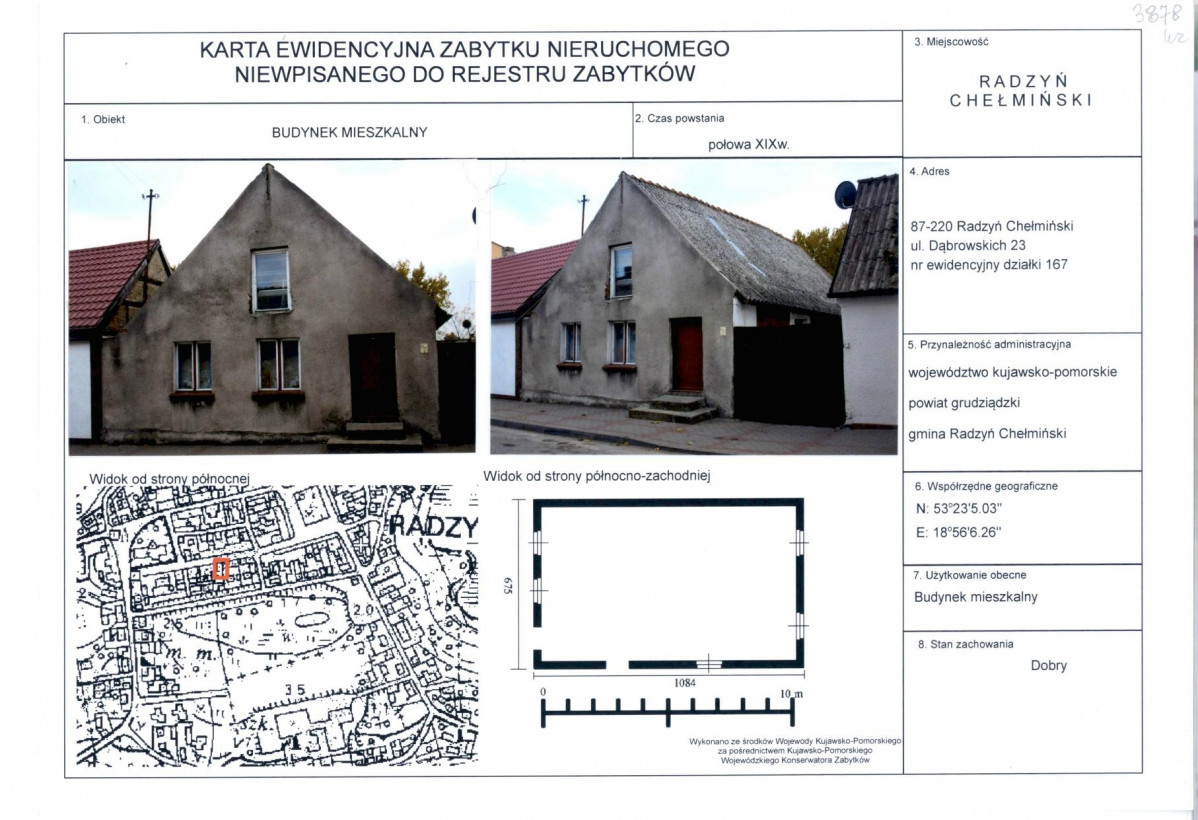 KEZN - Karta obiektu niewpisanego do rejestru, skan nr 1