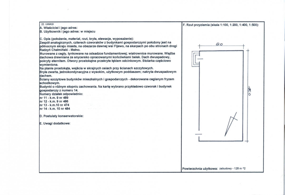KEZN - Karta obiektu niewpisanego do rejestru, skan nr 2