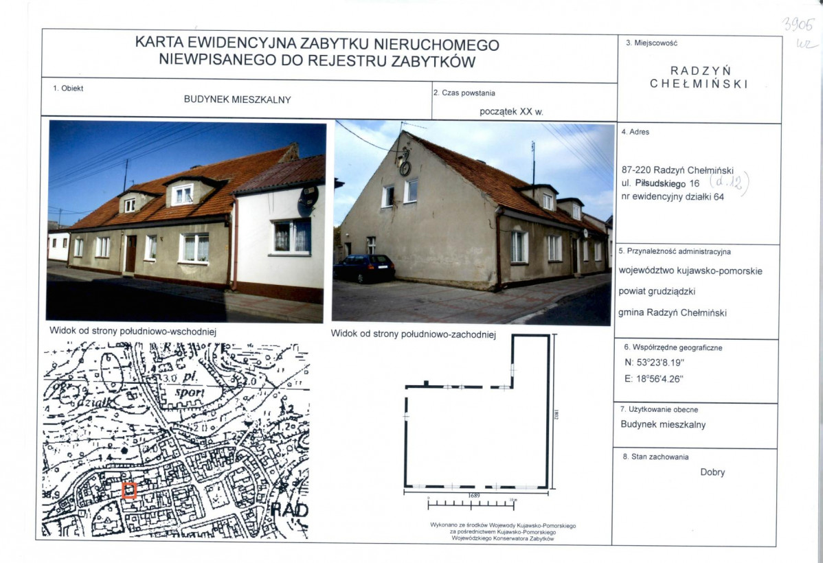 KEZN - Karta obiektu niewpisanego do rejestru, skan nr 1