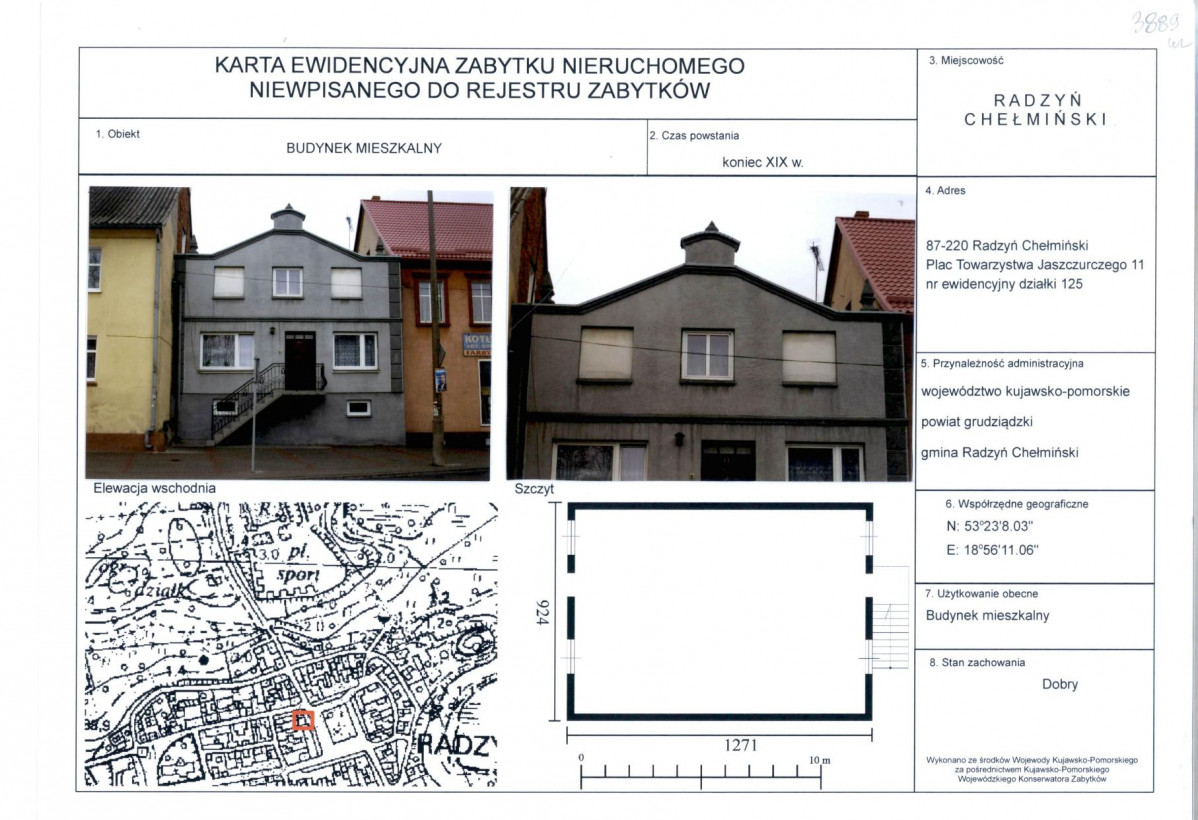 KEZN - Karta obiektu niewpisanego do rejestru, skan nr 1