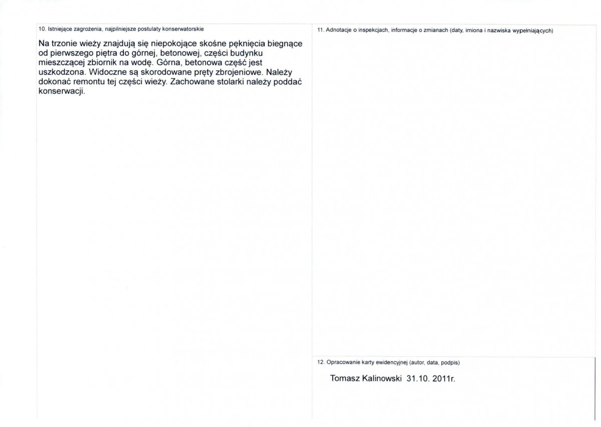 KEZN - Karta obiektu niewpisanego do rejestru, skan nr 2