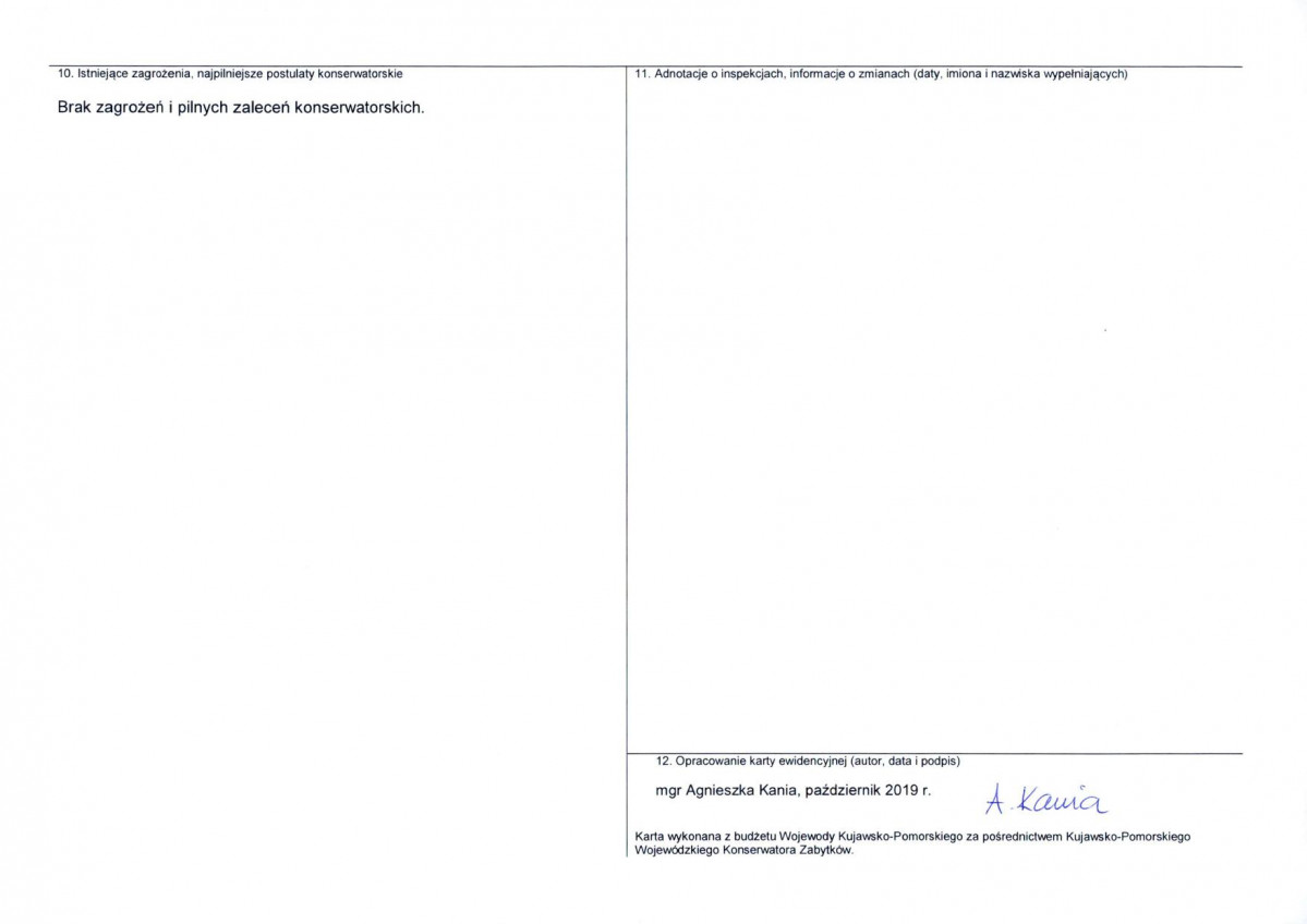 KEZN - Karta obiektu niewpisanego do rejestru, skan nr 2