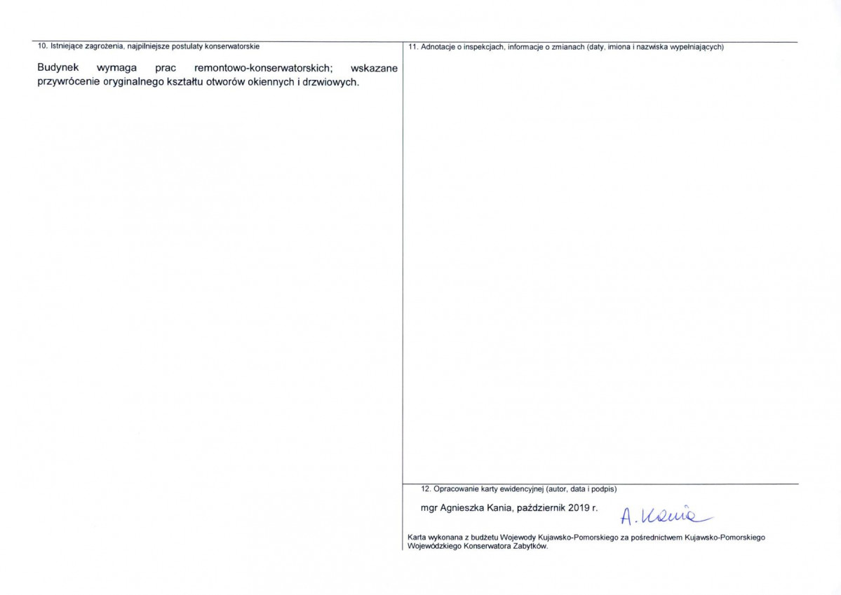 Karta obiektu niewpisanego do rejestru, skan nr 2