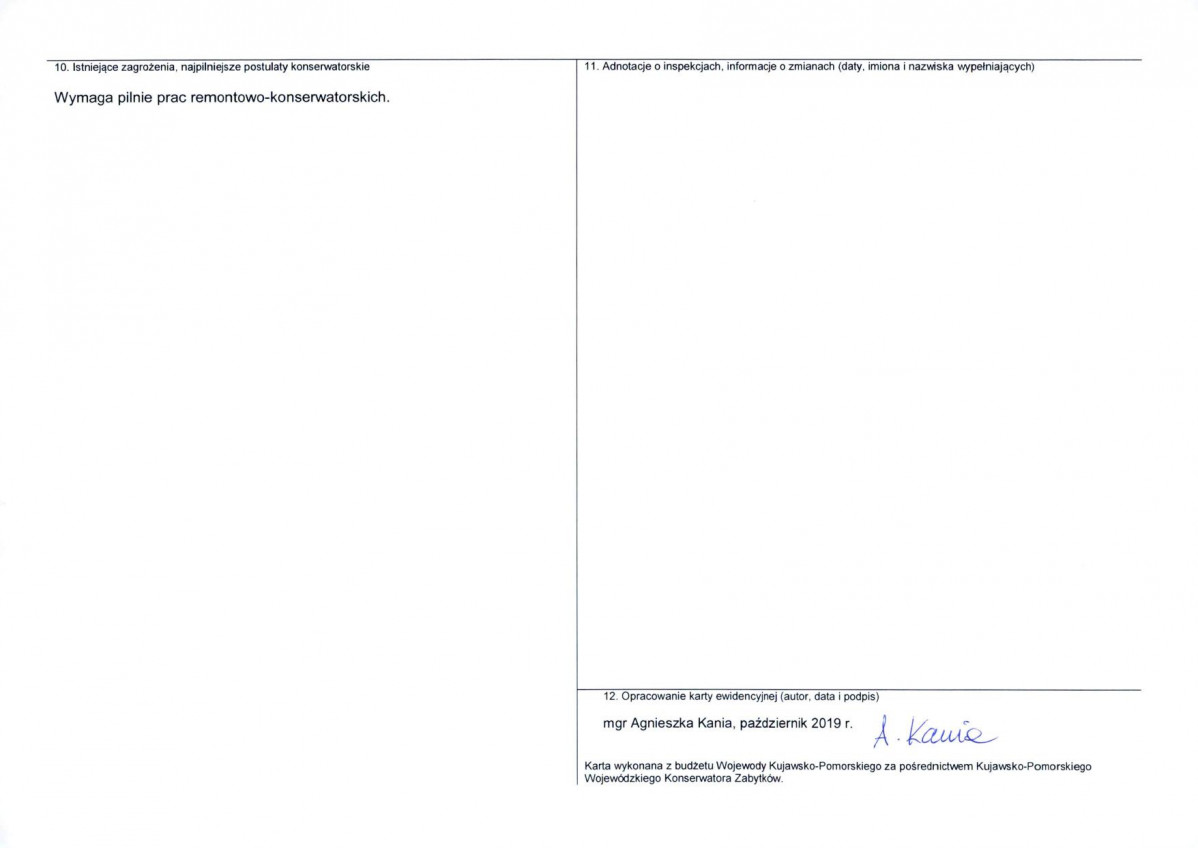 KEZN - Karta obiektu niewpisanego do rejestru, skan nr 2