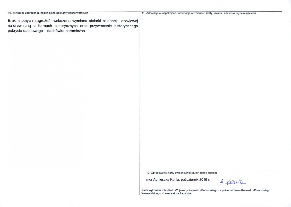 Karta obiektu niewpisanego do rejestru, skan nr 2