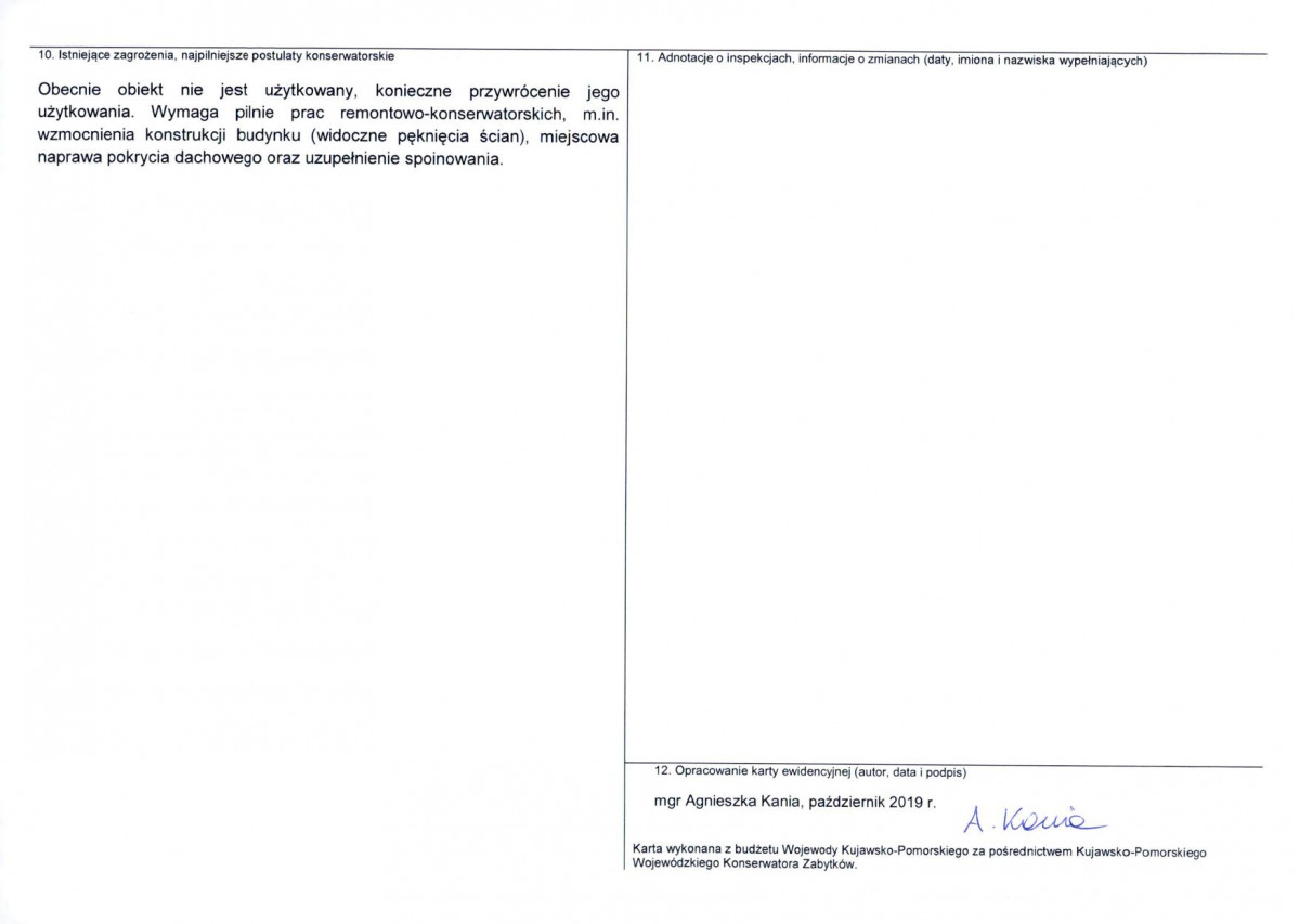 KEZN - Karta obiektu niewpisanego do rejestru, skan nr 2