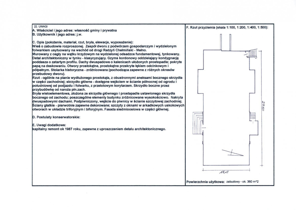 KEZN - Karta obiektu niewpisanego do rejestru, skan nr 2