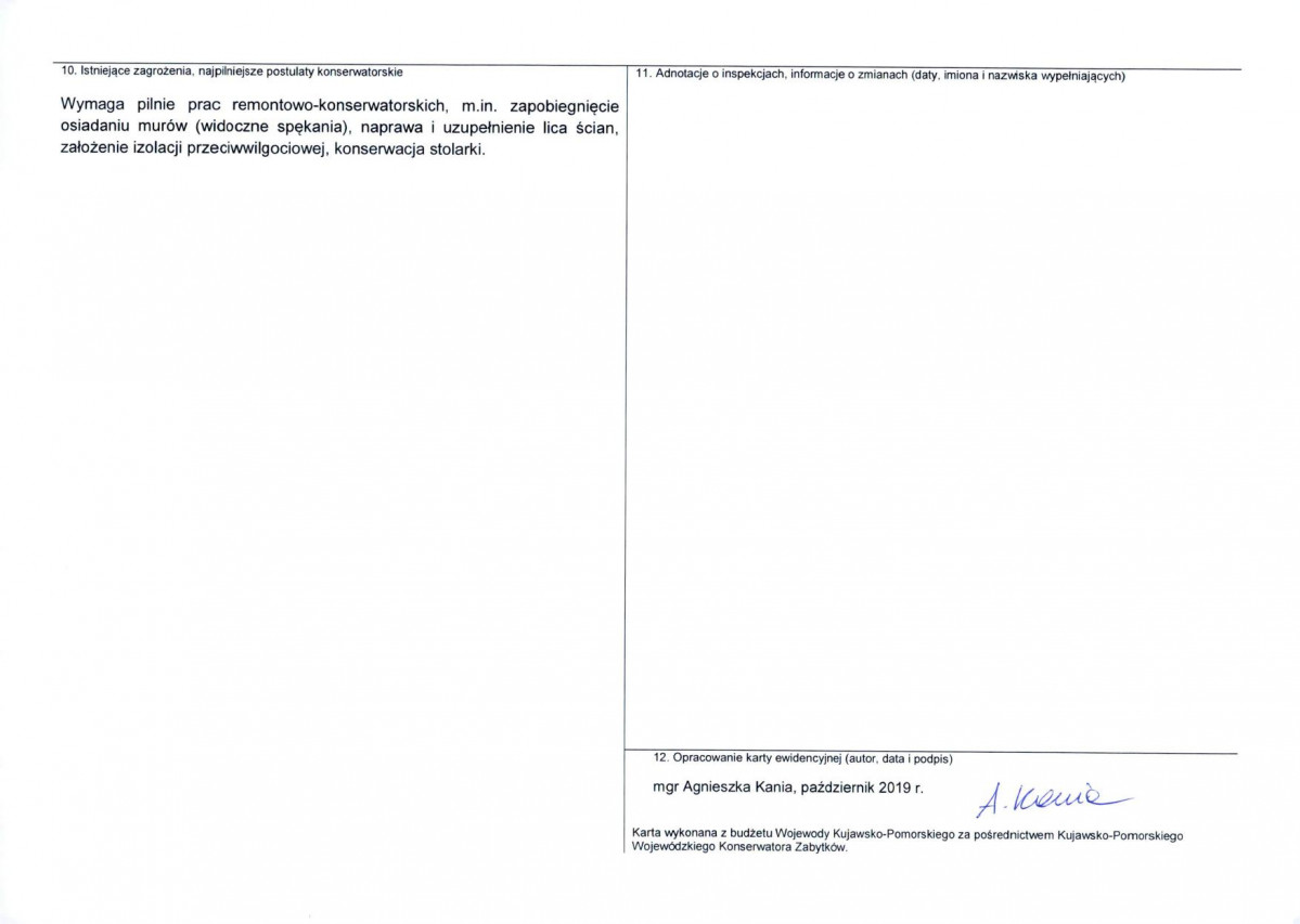 Karta obiektu niewpisanego do rejestru, skan nr 2