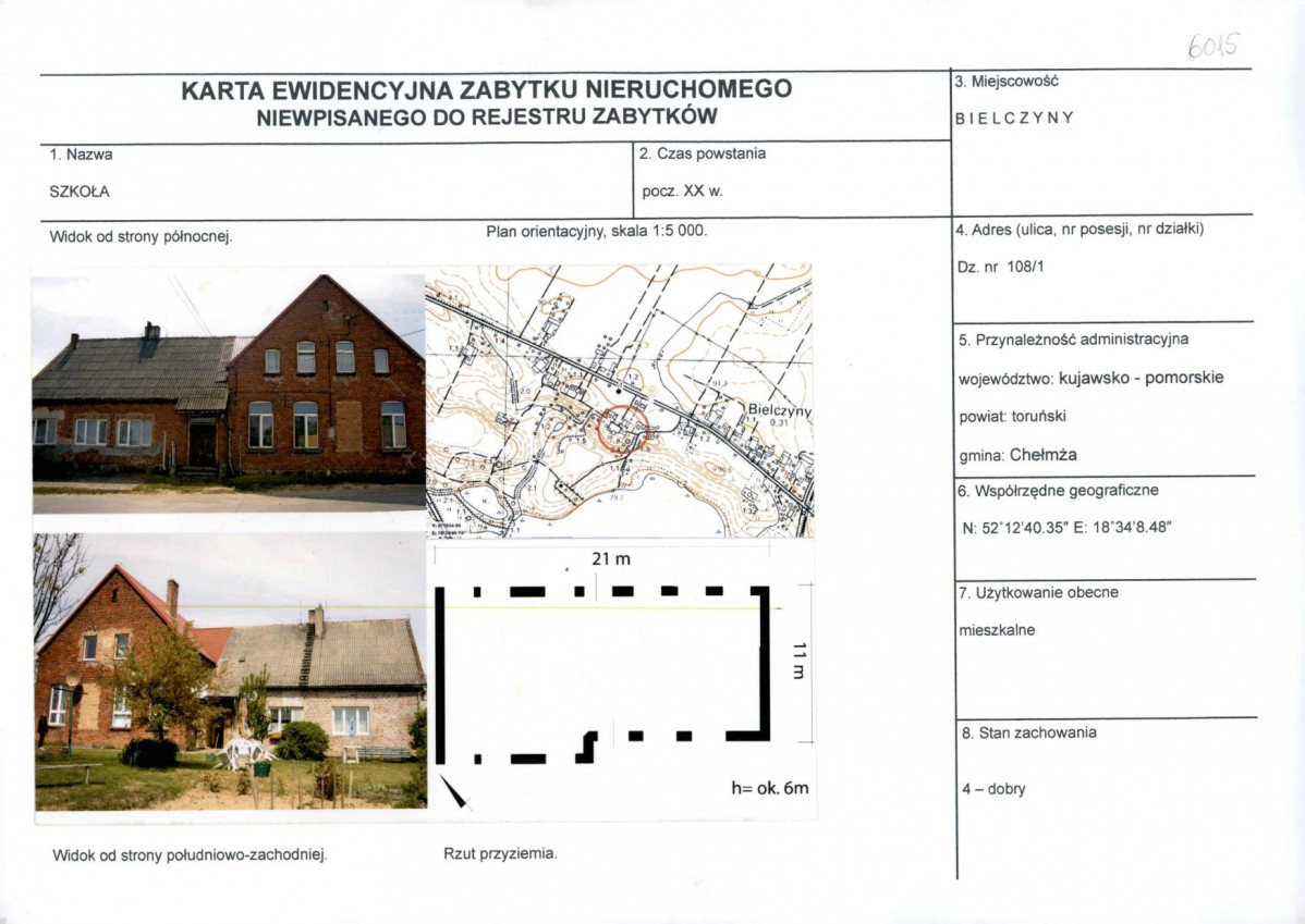 KEZN - Karta obiektu niewpisanego do rejestru, skan nr 1