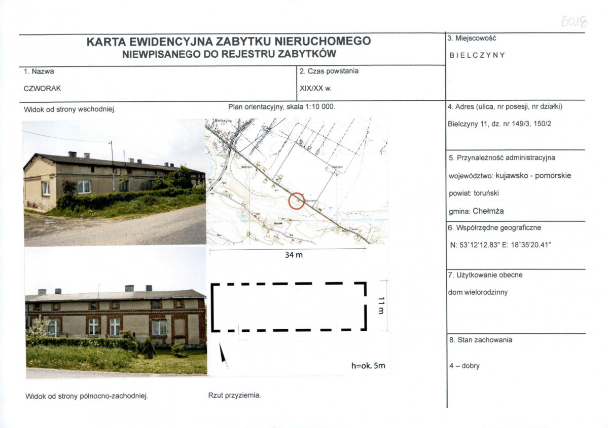KEZN - Karta obiektu niewpisanego do rejestru, skan nr 1