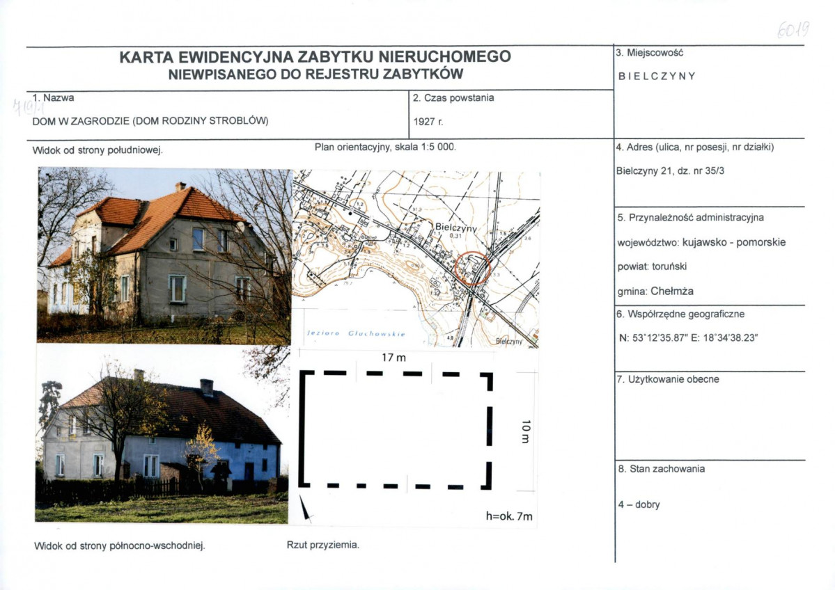 KEZN - Karta obiektu niewpisanego do rejestru, skan nr 1