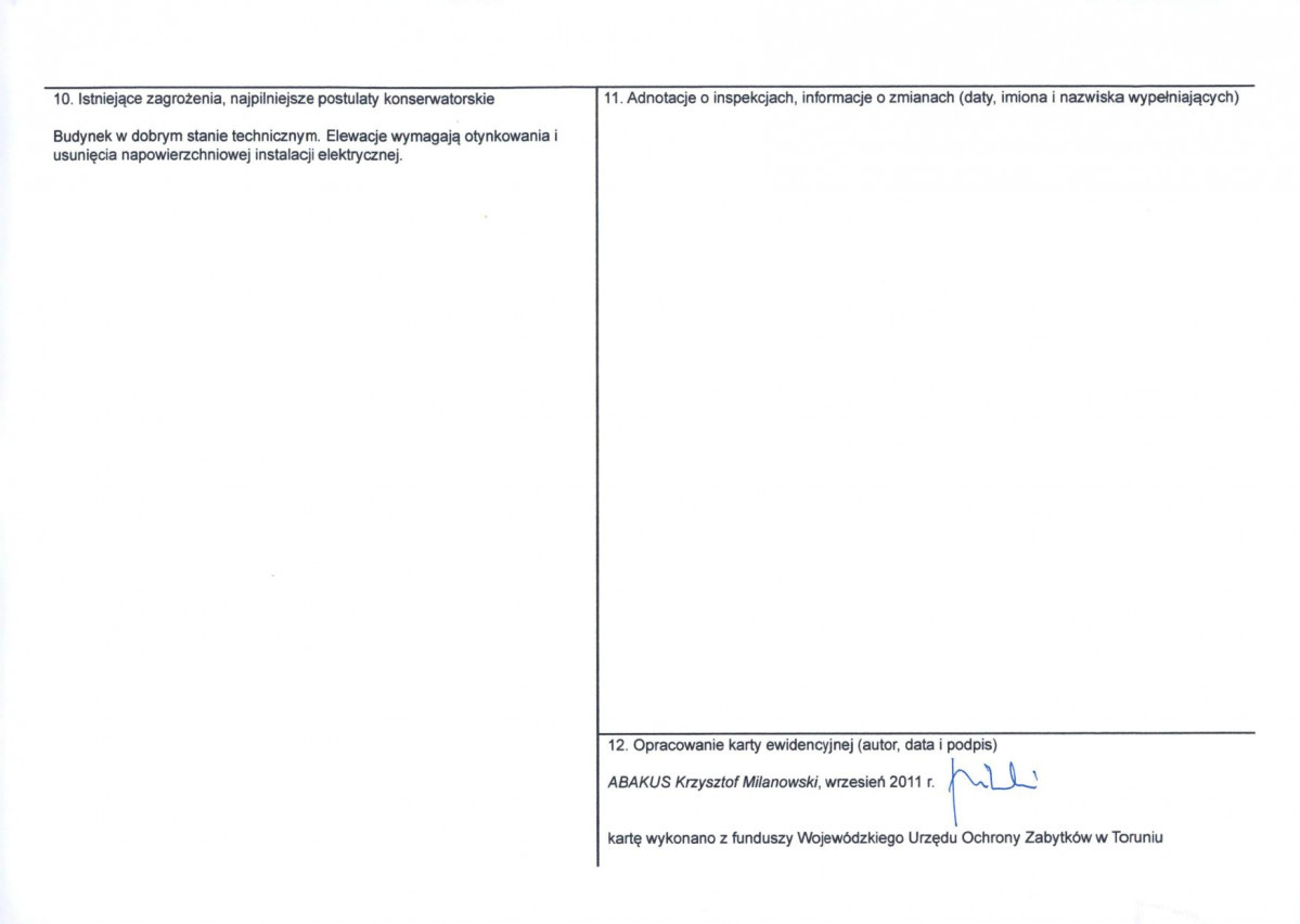 KEZN - Karta obiektu niewpisanego do rejestru, skan nr 2